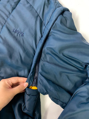 Levi Strauss & Co. Navy Bomber Jacket with Yellow Lining – XL