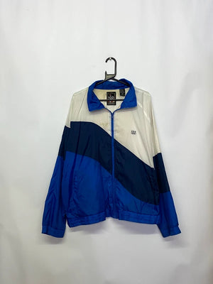 Vintage USA Olympics Blue & White Colorblock Windbreaker Jacket – Men’s XL