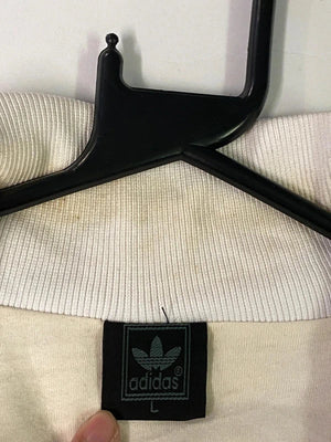 Adidas Originals White Track Jacket with Black Trefoil Logo