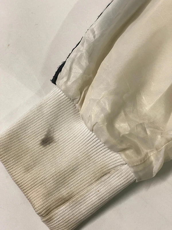 Adidas Originals White Track Jacket with Black Trefoil Logo