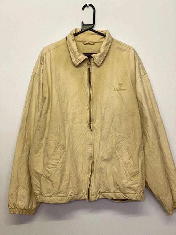 Mulberry Beige Zip-Up Jacket
