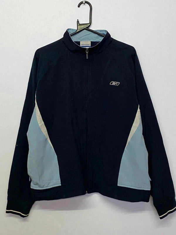 Vintage Reebok Track Jacket – Navy, Sky Blue & White