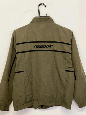 Vintage Reebok Olive Green Windbreaker Jacket - Youth L (12 Yrs / 152–162cm)
