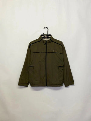 Vintage Reebok Olive Green Windbreaker Jacket - Youth L (12 Yrs / 152–162cm)