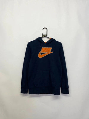 Nike Sportswear Navy & Orange Hoodie - Size L (160–165)