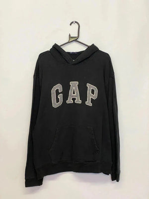 Black GAP Logo Hoodie with Fleece Lining - Size Unknown (Fits M/L)