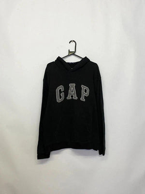 Black GAP Logo Hoodie with Fleece Lining - Size Unknown (Fits M/L)