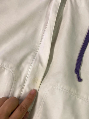 Vintage Nike Cream Hooded Windbreaker Jacket – Size M (160 cm)