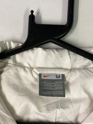 Vintage Nike Cream Hooded Windbreaker Jacket – Size M (160 cm)