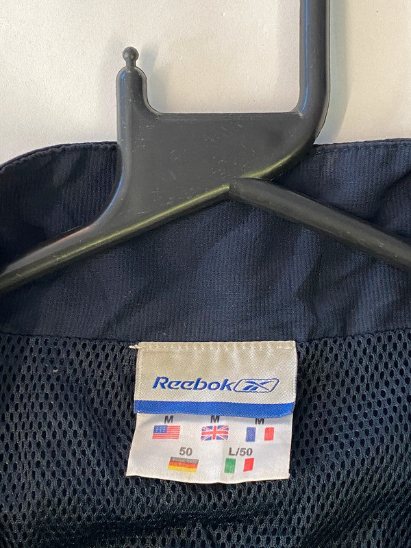 Vintage Reebok Navy Track Jacket – Men’s M (90s Y2K Sportswear)