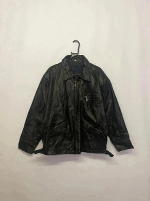 Murphy, John & Daniel Black Faux Leather Jacket – Size XL