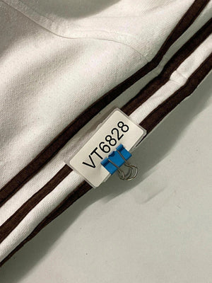 Adidas White 3-Stripes Hoodie – Men’s L