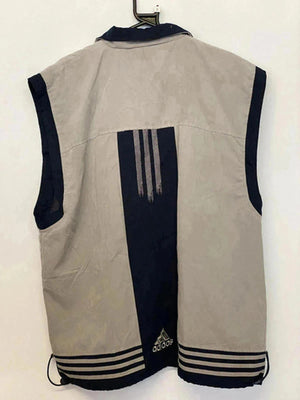 Vintage Adidas Sleeveless Track Vest – Grey/Navy – Size XXL