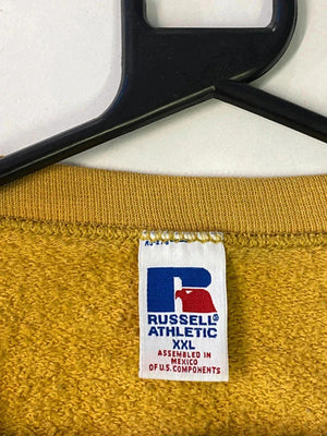 Vintage Russell Athletic Mustard Yellow Sweatshirt – Size XXL – Made in Mexico