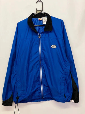 Nike Vintage Blue & Black Full-Zip Windbreaker Jacket – Men’s XL