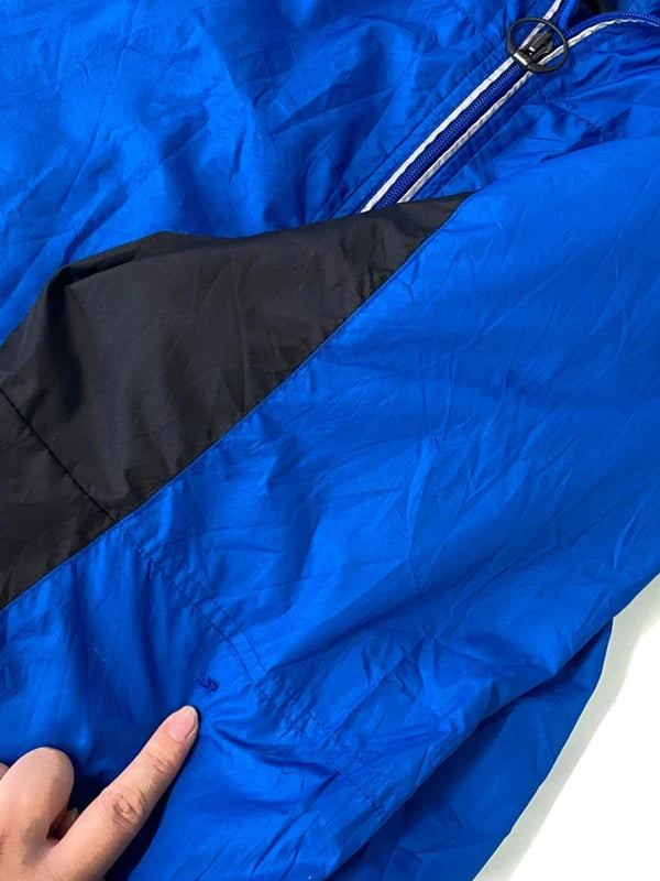 Nike Vintage Blue & Black Full-Zip Windbreaker Jacket – Men’s XL