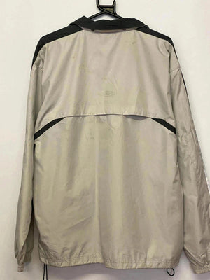 Vintage Umbro Beige & Black Full-Zip Windbreaker Jacket – Y2K Style