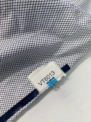Lacoste White & Navy Zip-Up Jacket – Micro Check Pattern