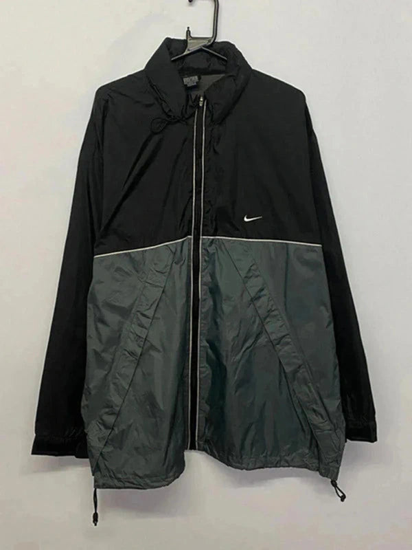 Nike Two-Tone Windbreaker Jacket – Black & Grey