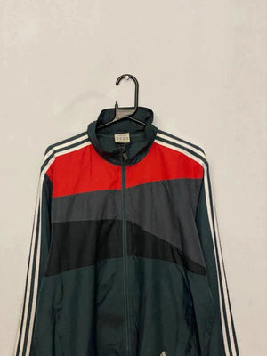 Adidas Track Jacket – Red/Navy/Black Colorblock (Men’s 2XL / UK 44–46)