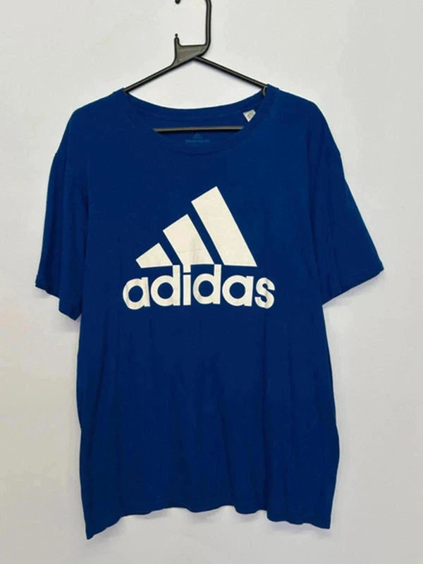 Adidas “The Go-To Tee” Blue T-Shirt – Size L