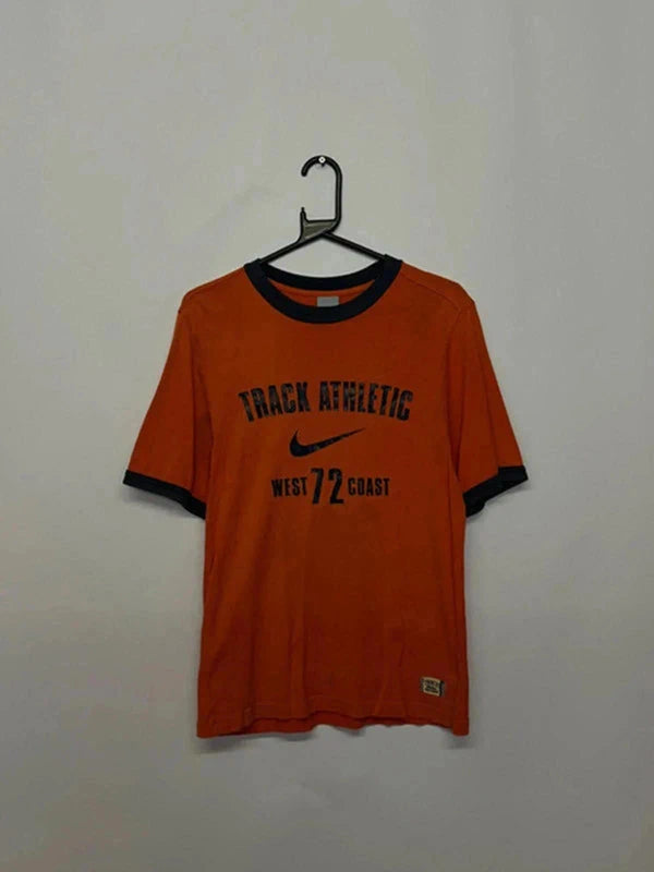 Vintage Nike “Track Athletic West Coast 72” Ringer Tee – Size L