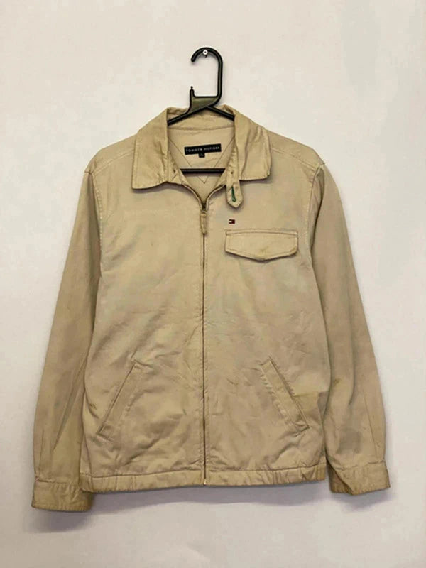 Vintage Tommy Hilfiger Beige Zip Jacket - Size S