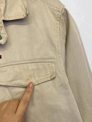 Vintage Tommy Hilfiger Beige Zip Jacket - Size S