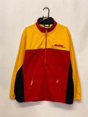 DHL Red & Yellow Zip-Up Fleece Jacket