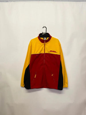 DHL Red & Yellow Zip-Up Fleece Jacket
