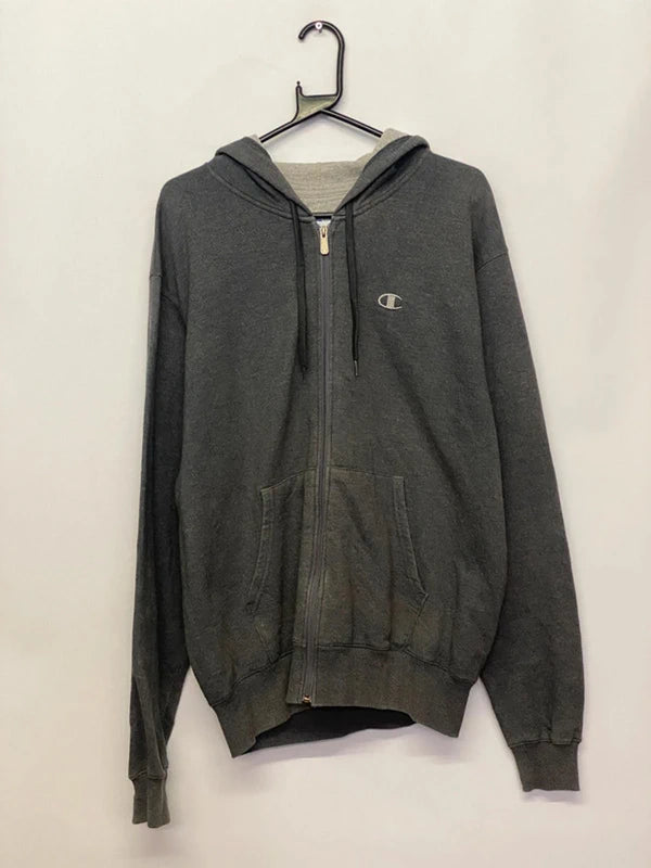 Champion Eco Zip-Up Hoodie Dark Grey (Men’s XL)