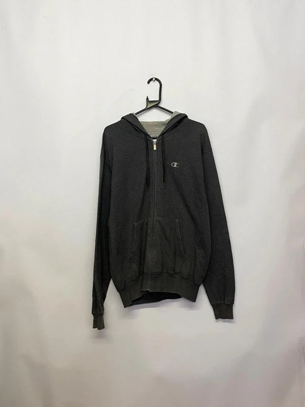 Champion Eco Zip-Up Hoodie Dark Grey (Men’s XL)