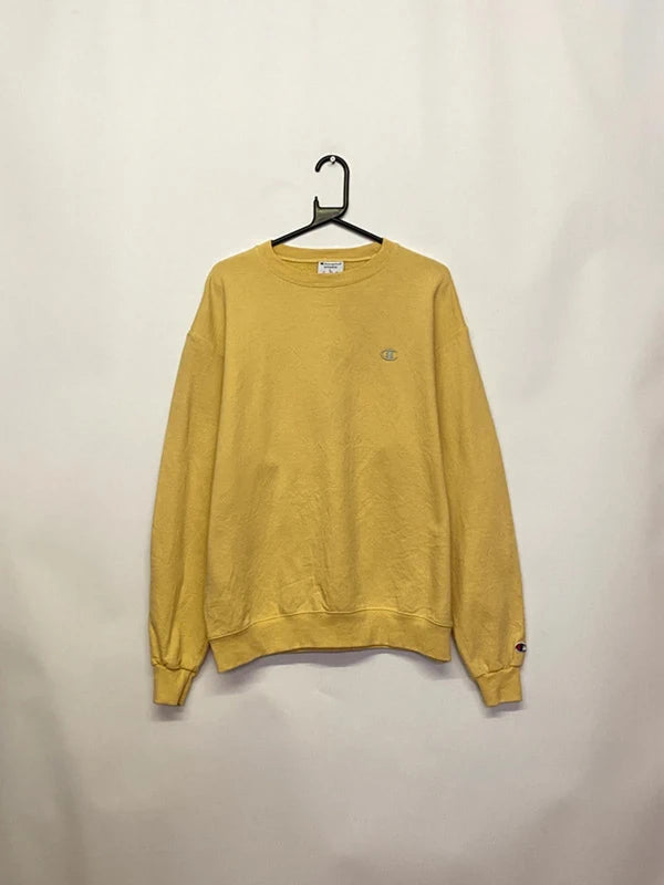 Champion Yellow Crewneck Sweatshirt (Men’s L)