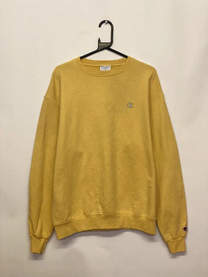 Champion Yellow Crewneck Sweatshirt (Men’s L)