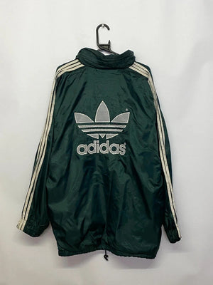 Vintage Adidas Trefoil Windbreaker Jacket – Forest Green – Size XL