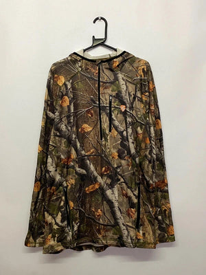 Camo Grid-Fleece Pullover Hunting Hoodie