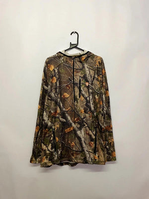 Camo Grid-Fleece Pullover Hunting Hoodie