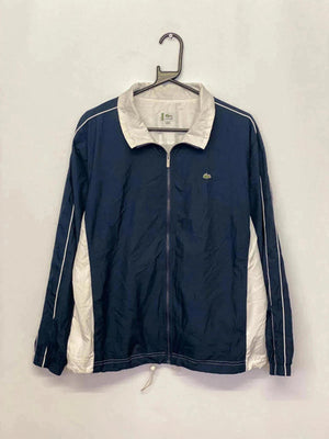 Lacoste Sport Navy & White Windbreaker Jacket – Size 44 (M-L)