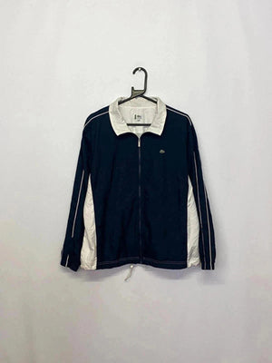 Lacoste Sport Navy & White Windbreaker Jacket – Size 44 (M-L)