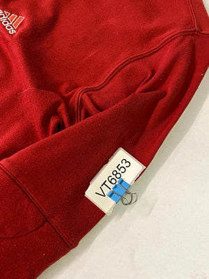 Vintage Adidas Red 1/4 Zip Top (UK 12 / EU 40)