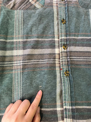 Dickies Green Checked Quilted Flannel Shirt Jacket – Men’s L