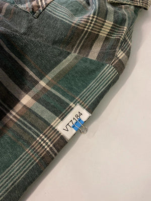 Dickies Green Checked Quilted Flannel Shirt Jacket – Men’s L
