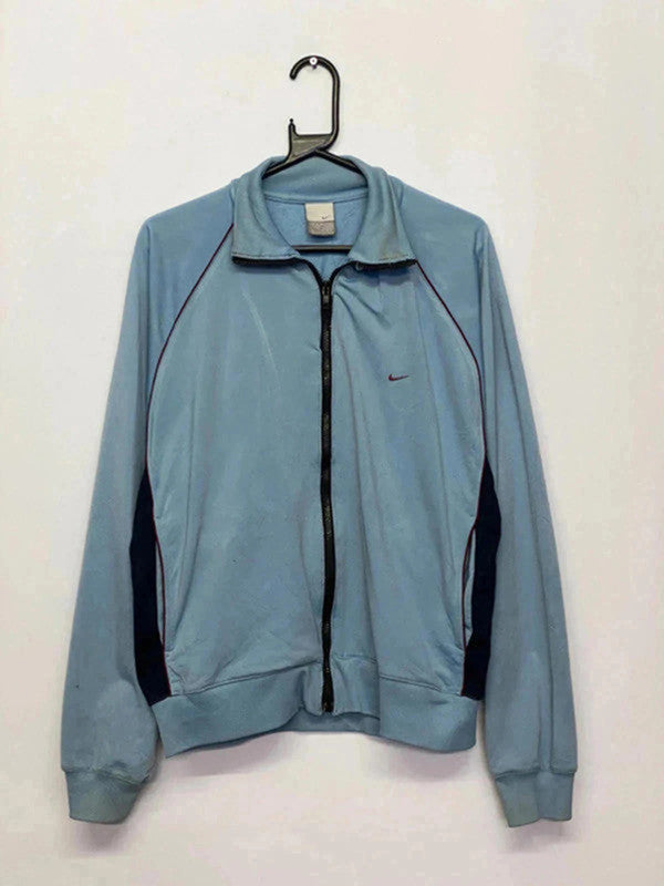 Vintage Nike Track Jacket – Light Blue & Navy – Size M