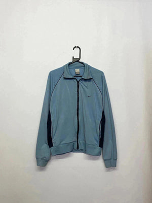Vintage Nike Track Jacket – Light Blue & Navy – Size M