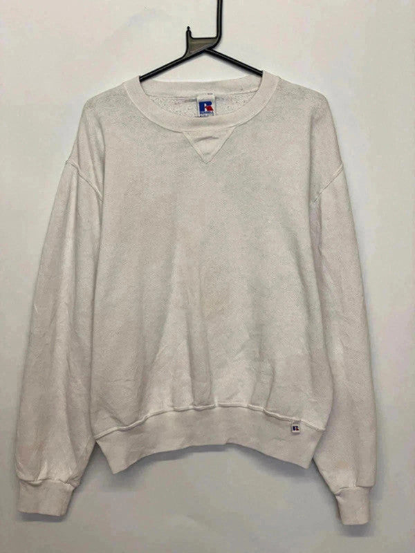 Vintage Russell Athletic White Sweatshirt – Size M – Made in Mexico