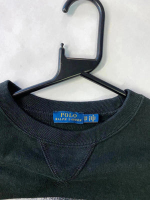 Polo Ralph Lauren Black Sweatshirt – Big Logo Embroidery – Size XS
