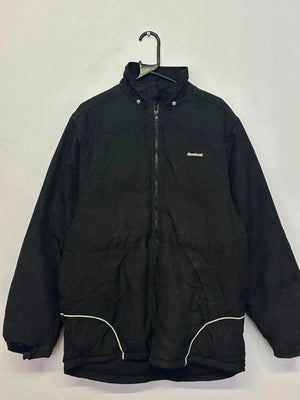 Vintage Reebok Padded Jacket – Size S – Black with White Piping