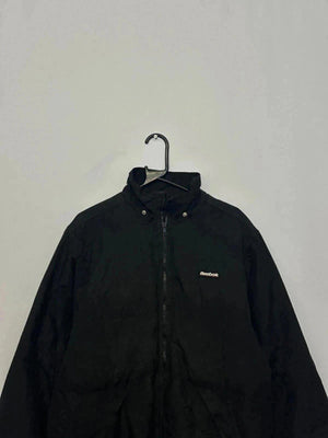 Vintage Reebok Padded Jacket – Size S – Black with White Piping