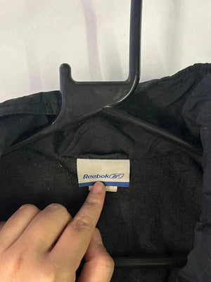 Vintage Reebok Padded Jacket – Size S – Black with White Piping