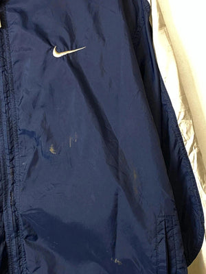Vintage Nike Windbreaker Jacket – Navy & Beige – Made in Taiwan